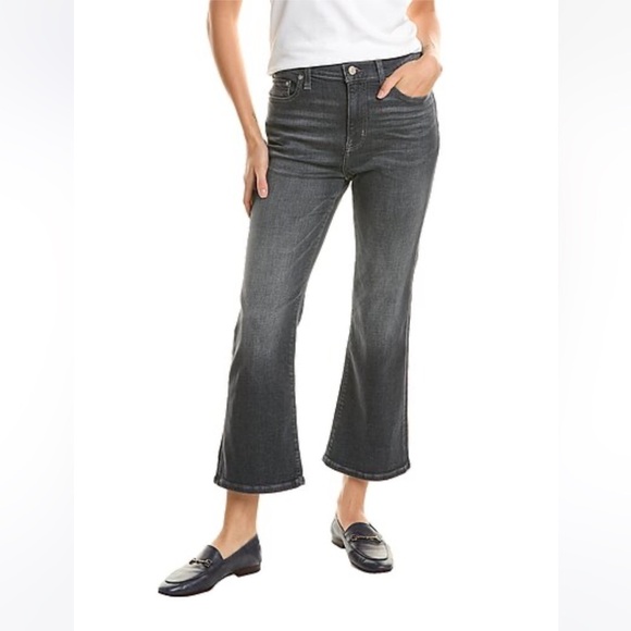 Current/Elliott Sz 26 The Boulevard Crop Bootcut Jeans in Graphite - Picture 1 of 9